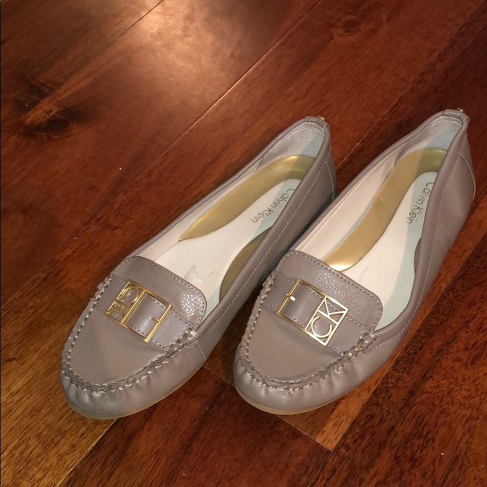 Calvin Klein leather flats